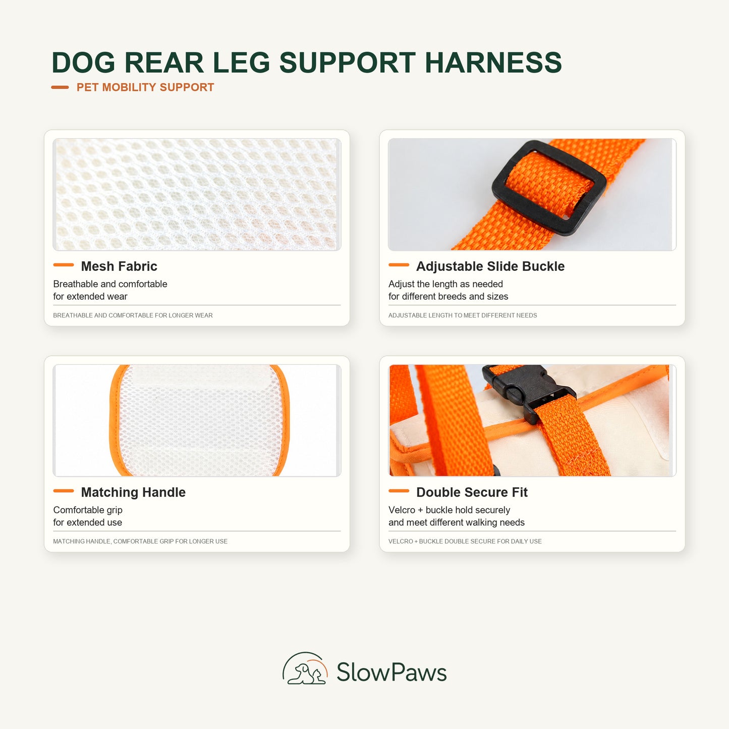 Dog Rear Leg Support Harness by SlowPaws image 6