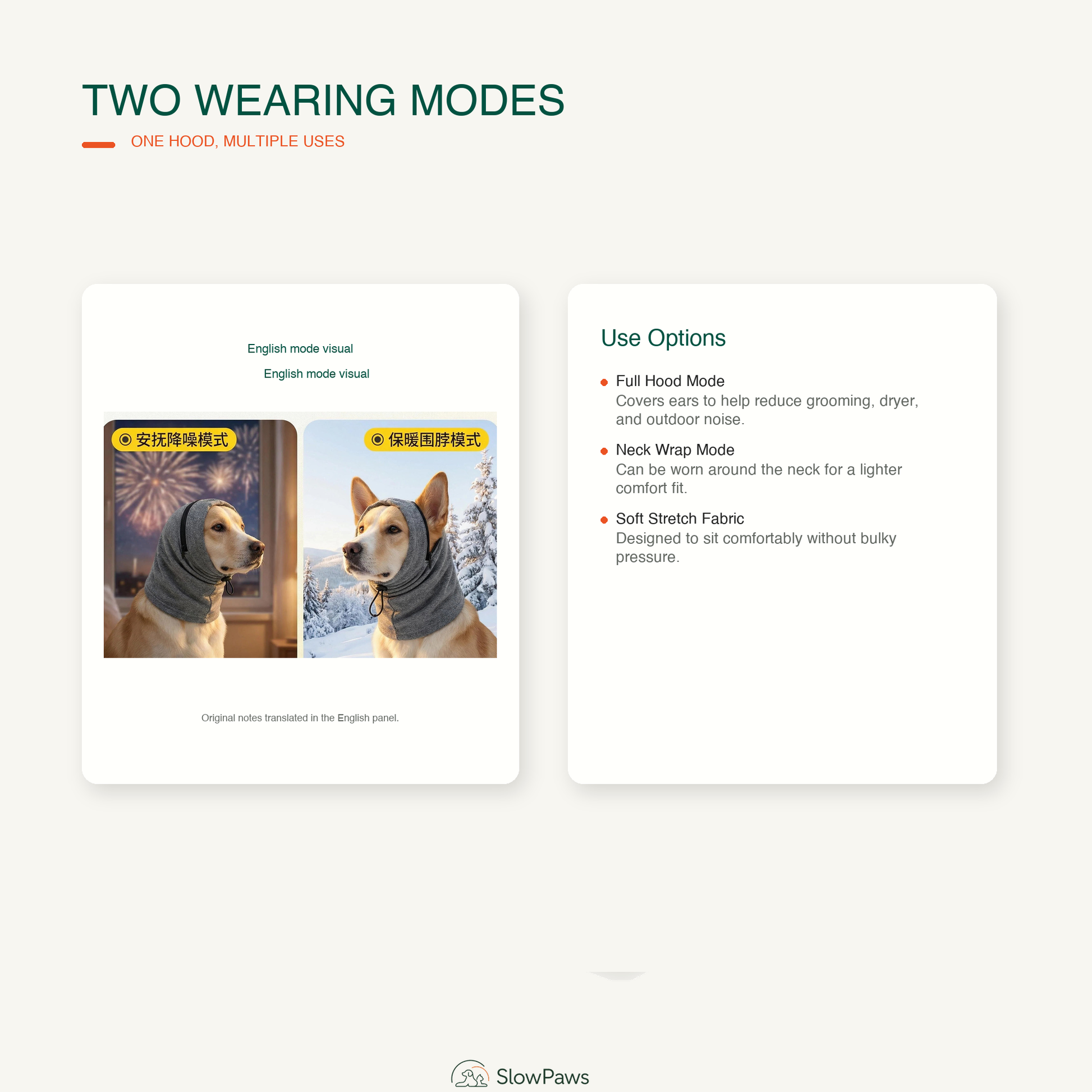 Dog Calming Hood Snood for Grooming by SlowPaws image 5