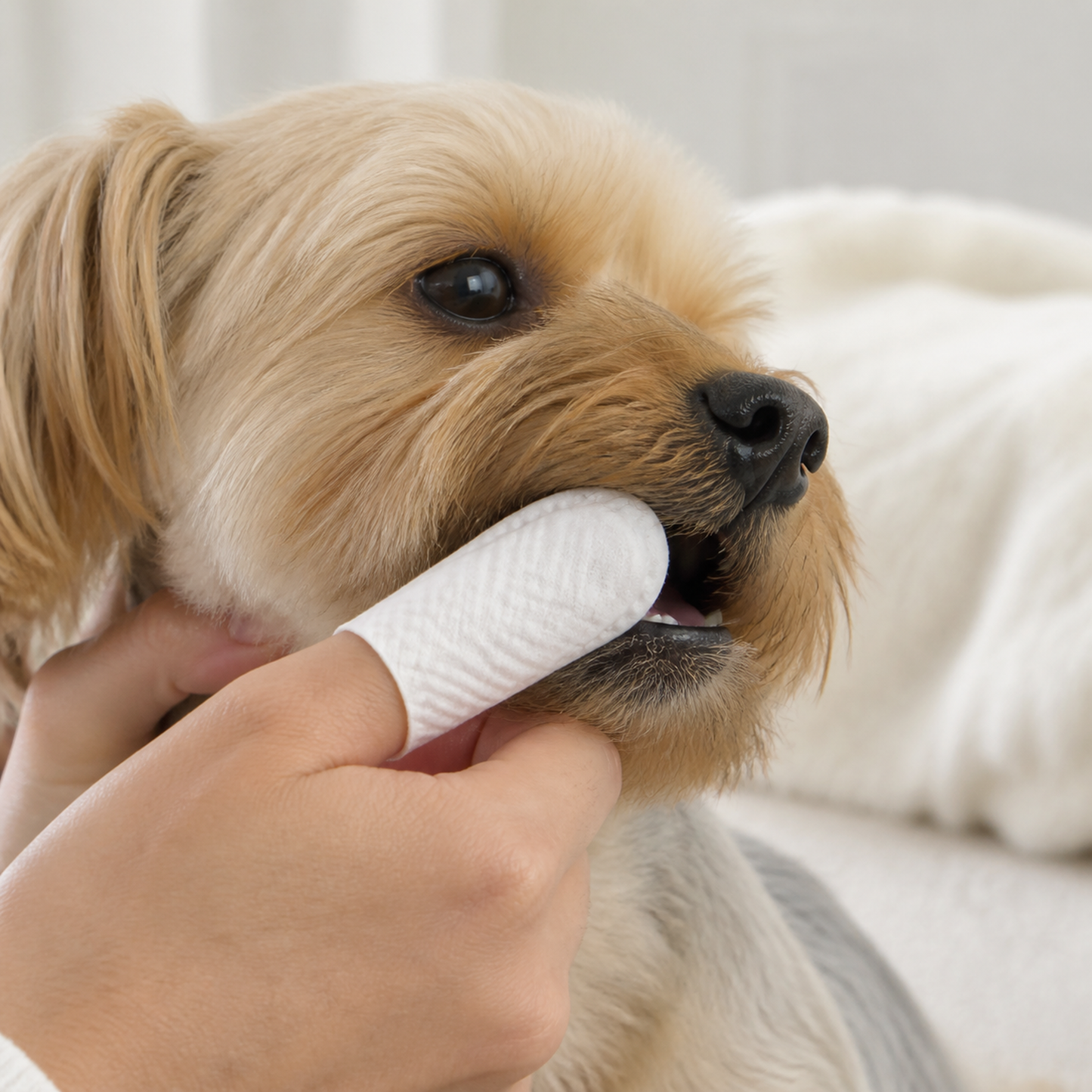 Disposable Pet Finger Toothbrush Wipes by SlowPaws image 7