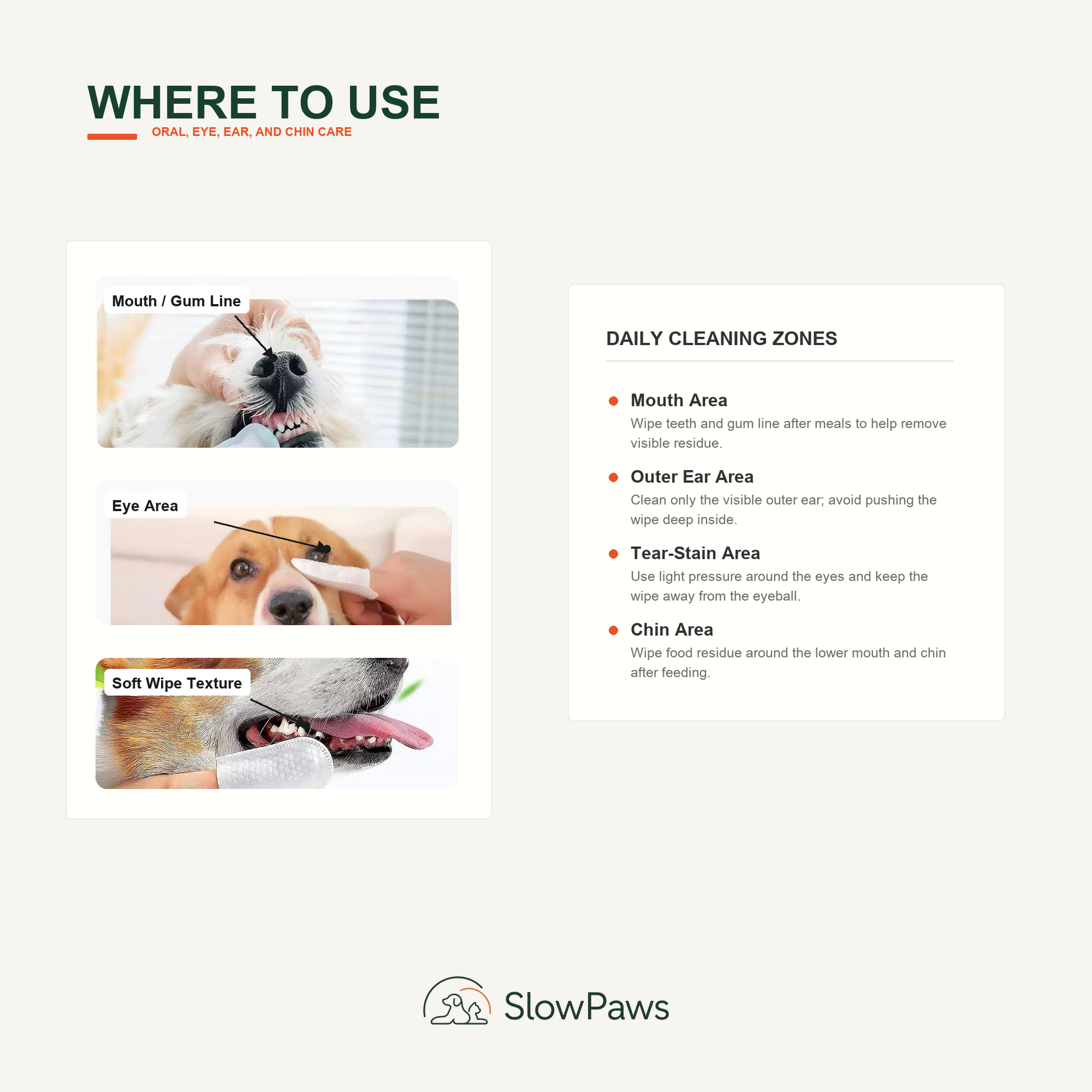 Disposable Pet Finger Toothbrush Wipes by SlowPaws image 5
