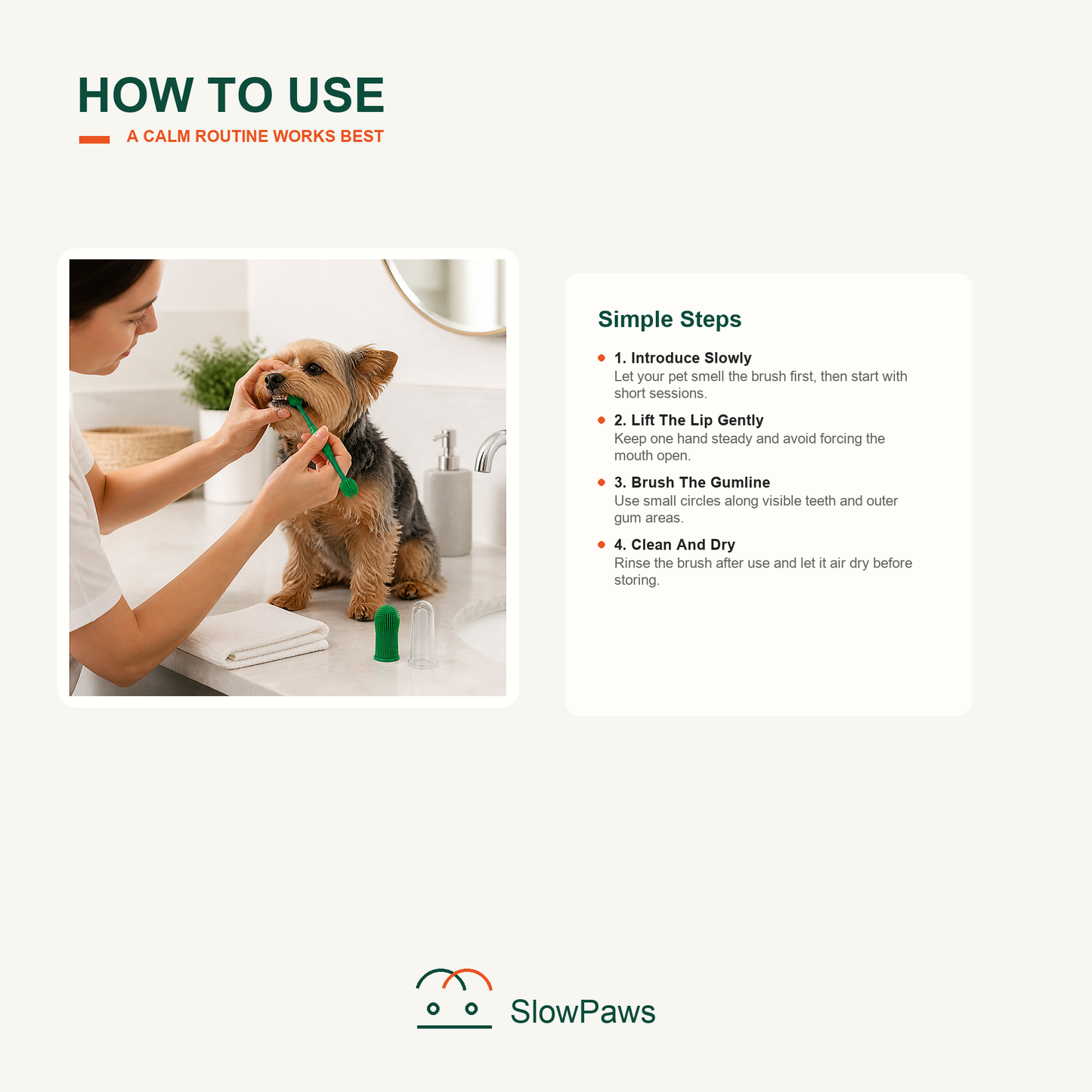 Pet Toothbrush Kit for Dogs and Cats by SlowPaws image 5