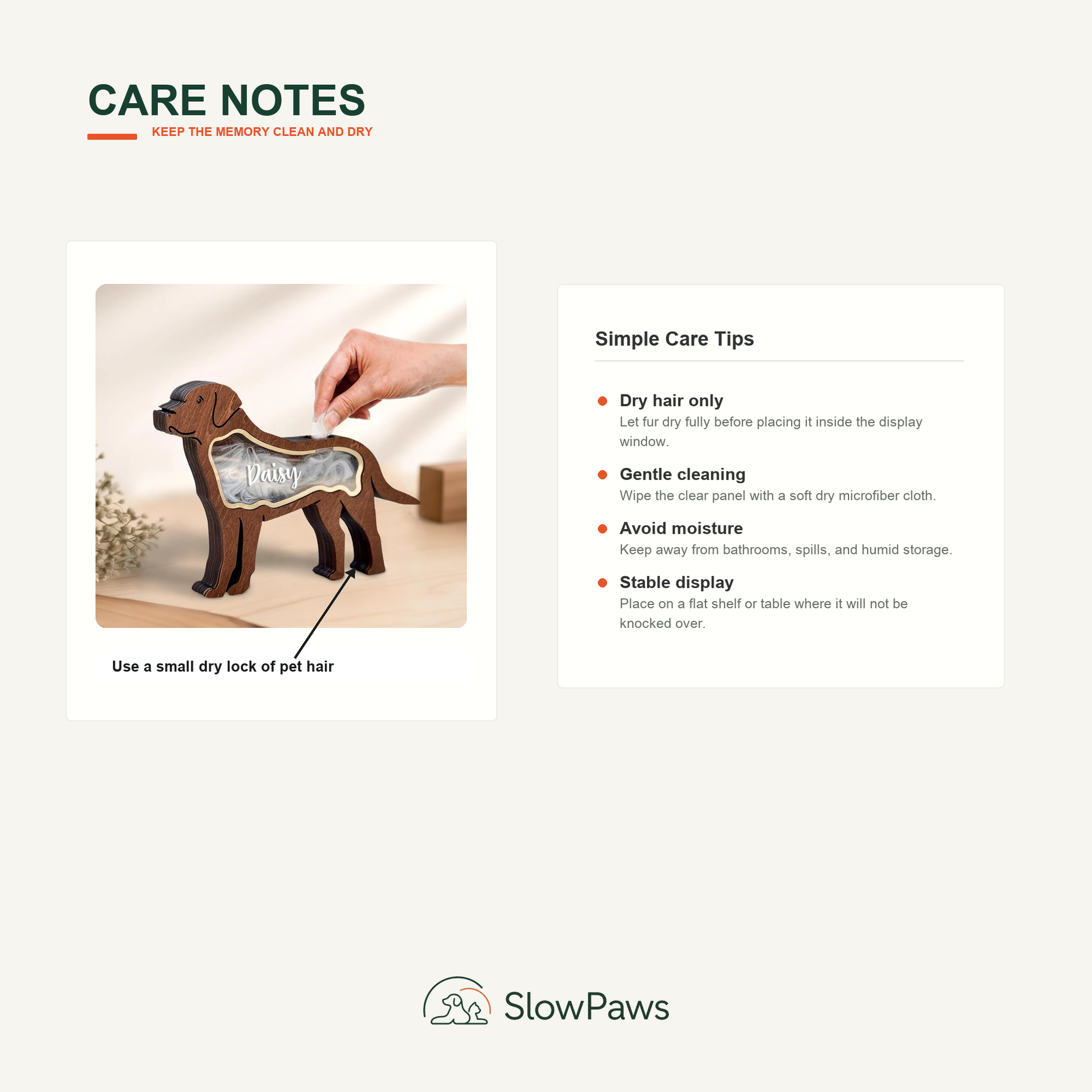 Wooden Pet Hair Keepsake Box by SlowPaws image 4