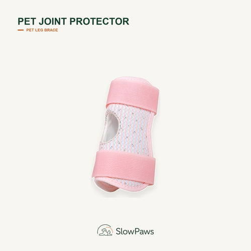 Pink Pet Joint Protector sleeve with mesh center and adjustable hook-and-loop straps